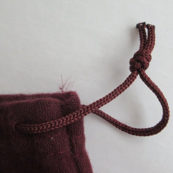 Bruno Magli Designer Flannel Dust Bag 14" x 7" Drawstring Maroon Red - Picture 3 of 7